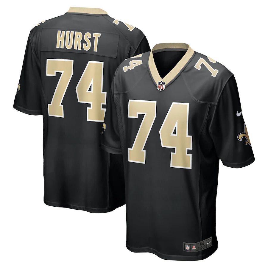 Men New Orleans Saints #74 James Hurst Nike Black Game NFL Jersey->new orleans saints->NFL Jersey